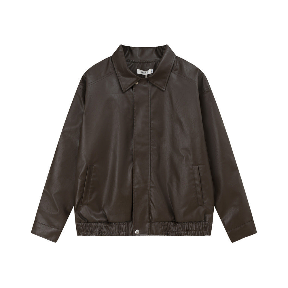 Punk Rock Motorcycle Leather Clothing For Men And Women Spring And Autumn