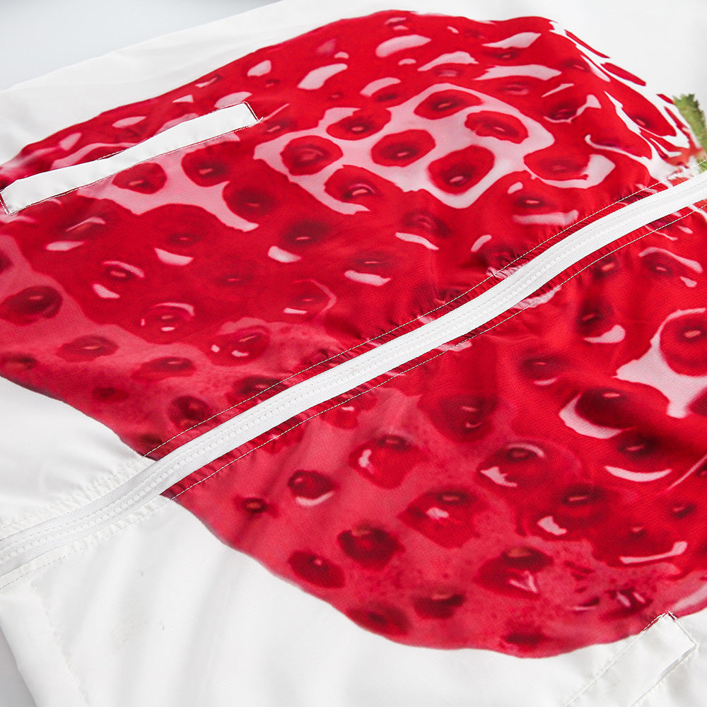 Strawberry Printed Sun Protection Clothing For Men And Women
