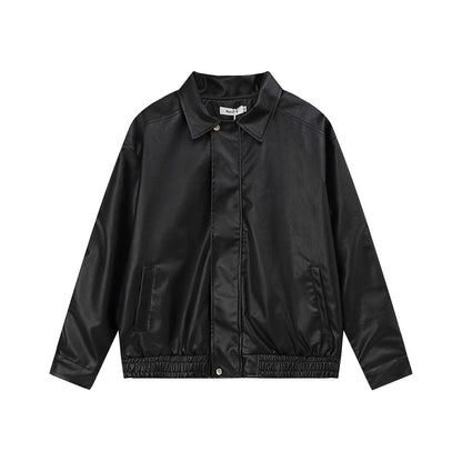 Punk Rock Motorcycle Leather Clothing For Men And Women Spring And Autumn