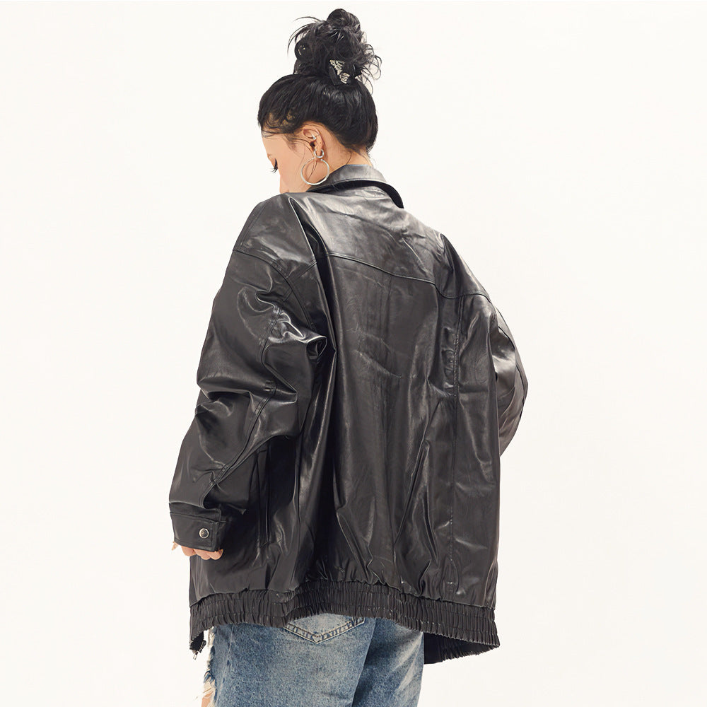 Punk Rock Motorcycle Leather Clothing For Men And Women Spring And Autumn