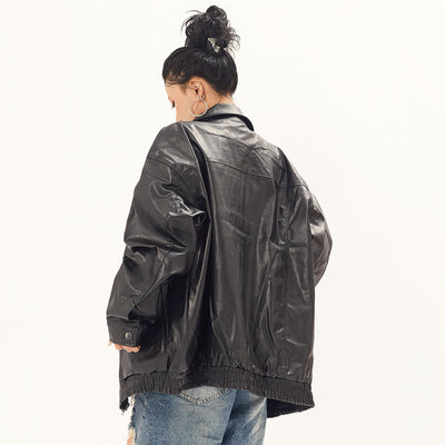 Punk Rock Motorcycle Leather Clothing For Men And Women Spring And Autumn