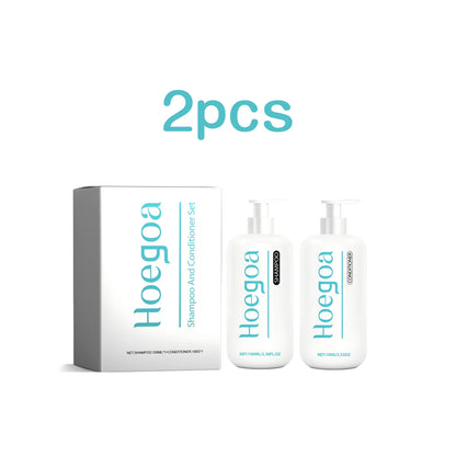 Hoegoa 1set Nourish Hair Care Shampoo Conditioner Set Improve Curly Smooth Hair Strengthen Roots Improve Frizz Hair Care Set