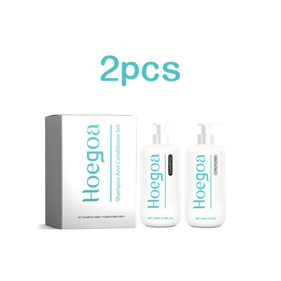 Hoegoa 1set Nourish Hair Care Shampoo Conditioner Set Improve Curly Smooth Hair Strengthen Roots Improve Frizz Hair Care Set