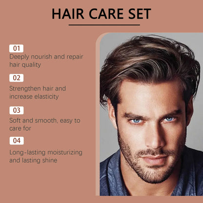 East Moon 1set Coffee Hair Care Set Whiskey Shampoo Conditioner Repair Frizz Split Ends Smooth Hair Nourish Scalp Massage Set