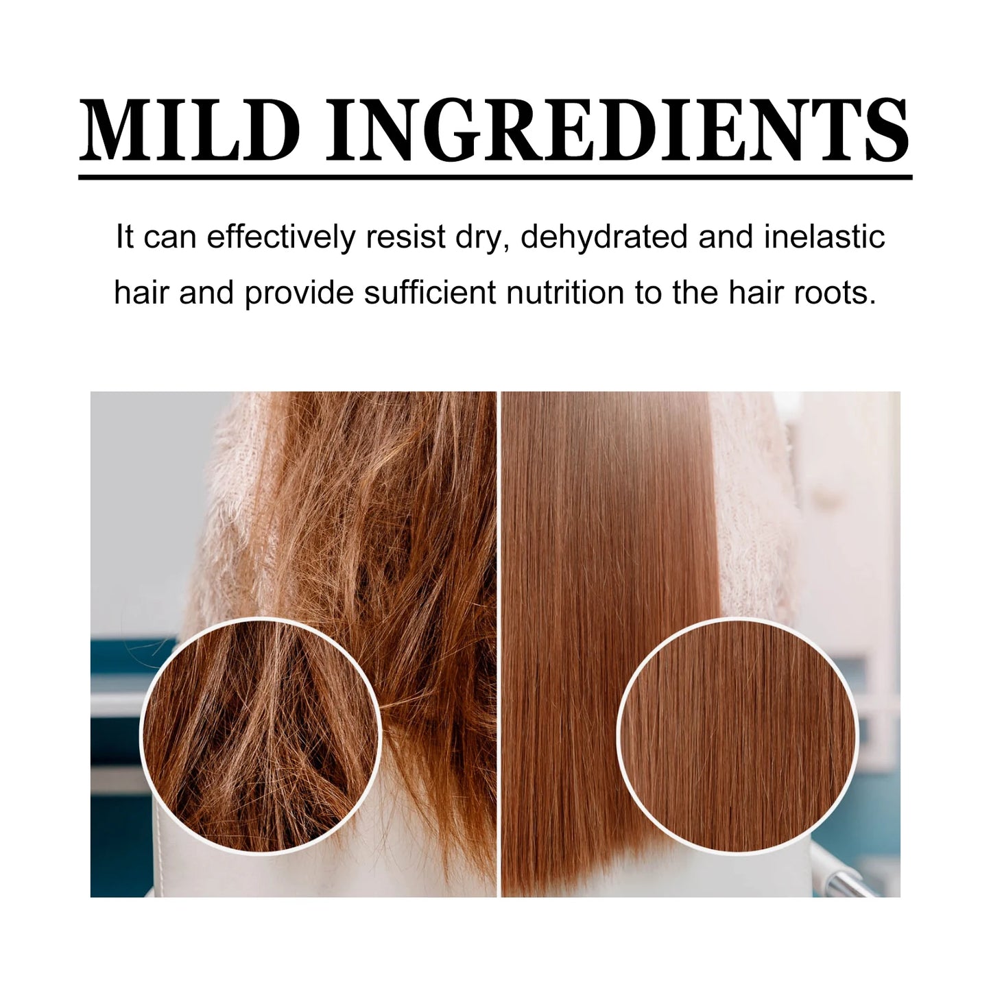 Hoegoa 1set Nourish Hair Care Shampoo Conditioner Set Improve Curly Smooth Hair Strengthen Roots Improve Frizz Hair Care Set