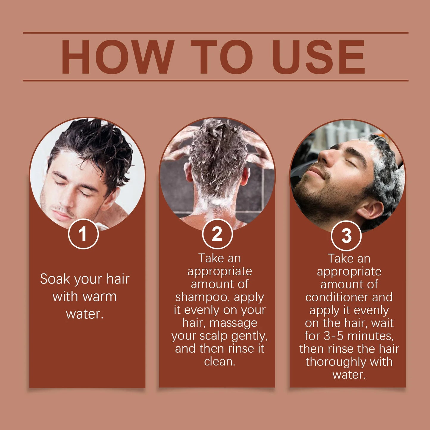 East Moon 1set Coffee Hair Care Set Whiskey Shampoo Conditioner Repair Frizz Split Ends Smooth Hair Nourish Scalp Massage Set