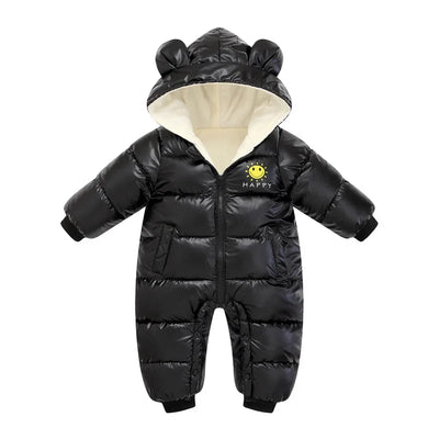 2025 Baby Winter Snowsuit Plus Velvet Waterproof No-wash Baby Boy Jumpsuit Newborn Romper Baby Girl Overalls Infant Coat Clothes