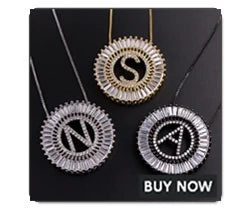 MHS.SUN Round Gold Color Initial Letter Necklace Shell Circle Pendant Necklaces For Women Men Stainless Steel Chain Jewelry Gift