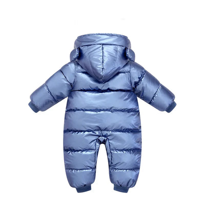 2025 Baby Winter Snowsuit Plus Velvet Waterproof No-wash Baby Boy Jumpsuit Newborn Romper Baby Girl Overalls Infant Coat Clothes