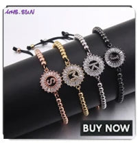 MHS.SUN Round Gold Color Initial Letter Necklace Shell Circle Pendant Necklaces For Women Men Stainless Steel Chain Jewelry Gift