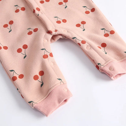 Sanlutoz Winter Long Sleeve Infants Jumpsuits Hooded Baby Girls Rompers Cute Toddler Clothing