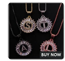 MHS.SUN Round Gold Color Initial Letter Necklace Shell Circle Pendant Necklaces For Women Men Stainless Steel Chain Jewelry Gift