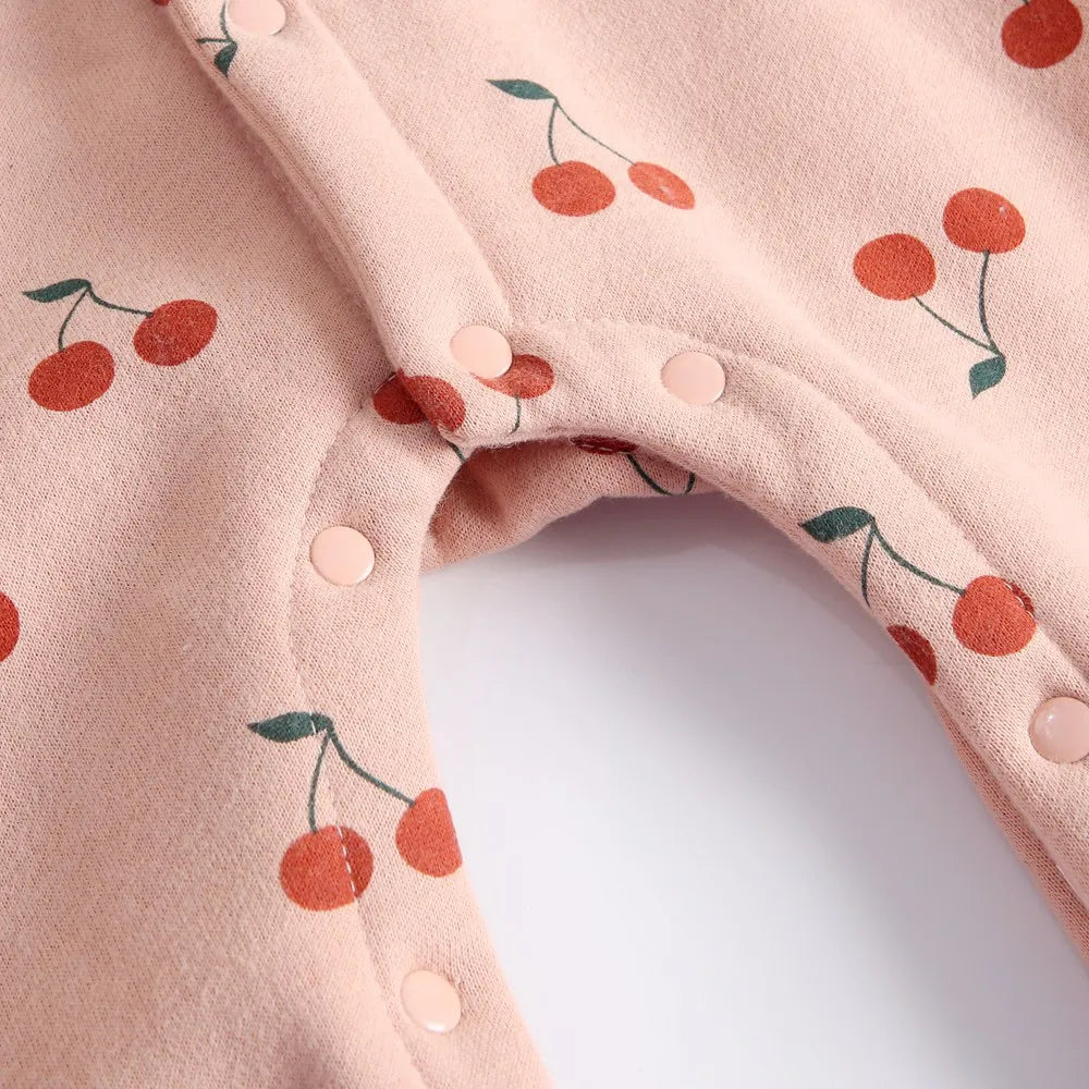 Sanlutoz Winter Long Sleeve Infants Jumpsuits Hooded Baby Girls Rompers Cute Toddler Clothing