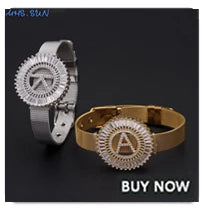 MHS.SUN Round Gold Color Initial Letter Necklace Shell Circle Pendant Necklaces For Women Men Stainless Steel Chain Jewelry Gift