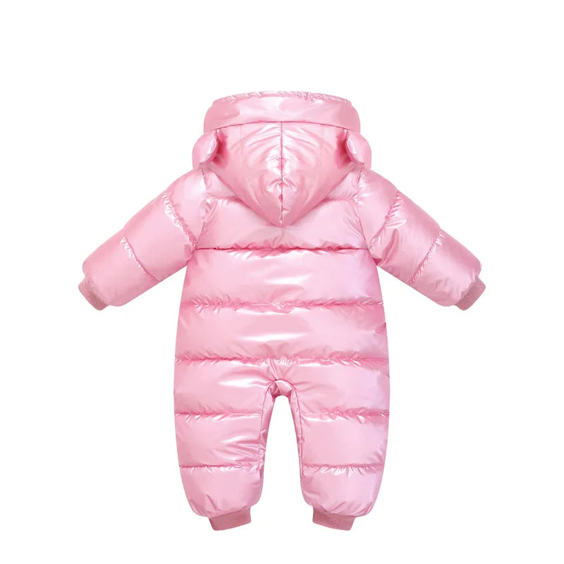 2025 Baby Winter Snowsuit Plus Velvet Waterproof No-wash Baby Boy Jumpsuit Newborn Romper Baby Girl Overalls Infant Coat Clothes