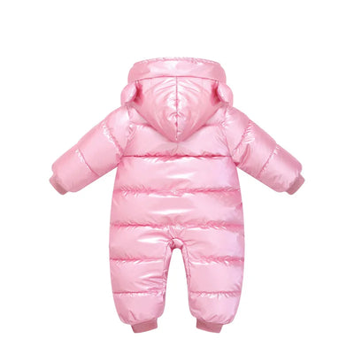 2025 Baby Winter Snowsuit Plus Velvet Waterproof No-wash Baby Boy Jumpsuit Newborn Romper Baby Girl Overalls Infant Coat Clothes