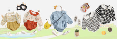 Sanlutoz Winter Long Sleeve Infants Jumpsuits Hooded Baby Girls Rompers Cute Toddler Clothing