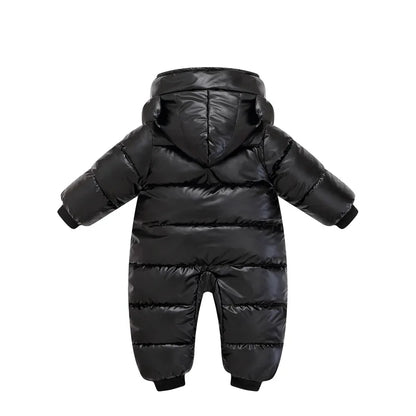 2025 Baby Winter Snowsuit Plus Velvet Waterproof No-wash Baby Boy Jumpsuit Newborn Romper Baby Girl Overalls Infant Coat Clothes