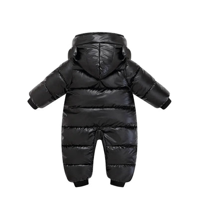 2025 Baby Winter Snowsuit Plus Velvet Waterproof No-wash Baby Boy Jumpsuit Newborn Romper Baby Girl Overalls Infant Coat Clothes