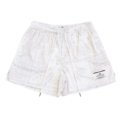 Ryoko Rain American Oil Painting Style Basketball Shorts Shorts Men's below the Knee Mesh Quick Dry Training Sports Short-Length Pants