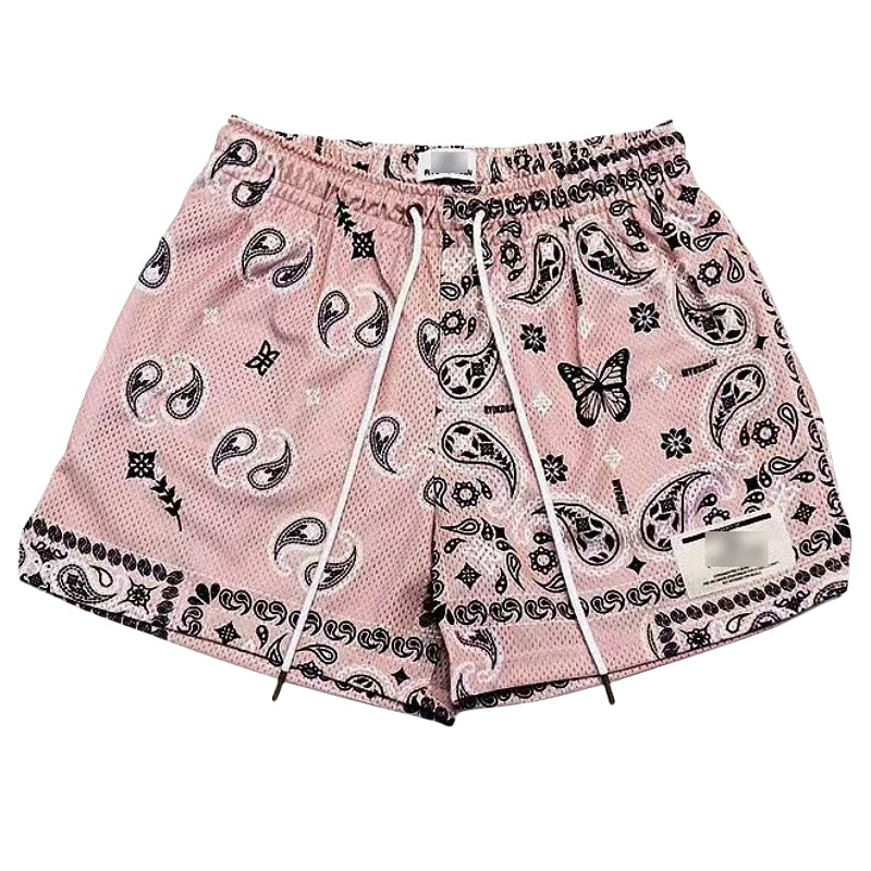 Ryoko Rain American Oil Painting Style Basketball Shorts Shorts Men's below the Knee Mesh Quick Dry Training Sports Short-Length Pants