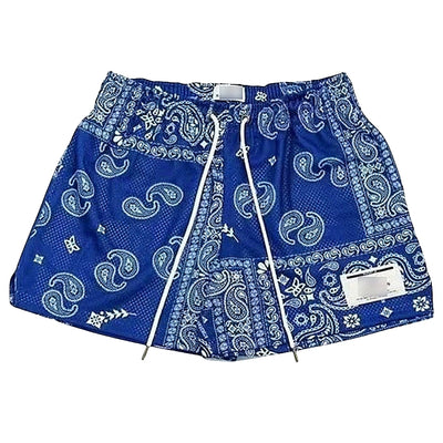 Ryoko Rain American Oil Painting Style Basketball Shorts Shorts Men's below the Knee Mesh Quick Dry Training Sports Short-Length Pants