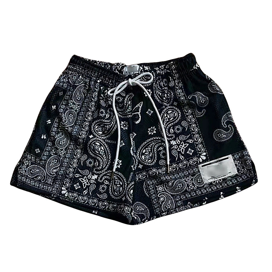 Ryoko Rain American Oil Painting Style Basketball Shorts Shorts Men's below the Knee Mesh Quick Dry Training Sports Short-Length Pants