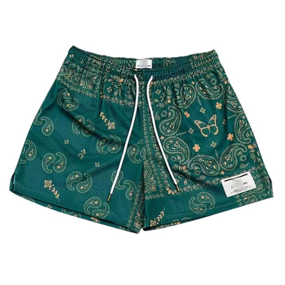 Ryoko Rain American Oil Painting Style Basketball Shorts Shorts Men's below the Knee Mesh Quick Dry Training Sports Short-Length Pants