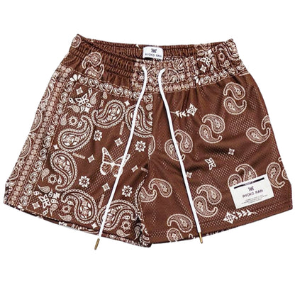 Ryoko Rain American Oil Painting Style Basketball Shorts Shorts Men's below the Knee Mesh Quick Dry Training Sports Short-Length Pants