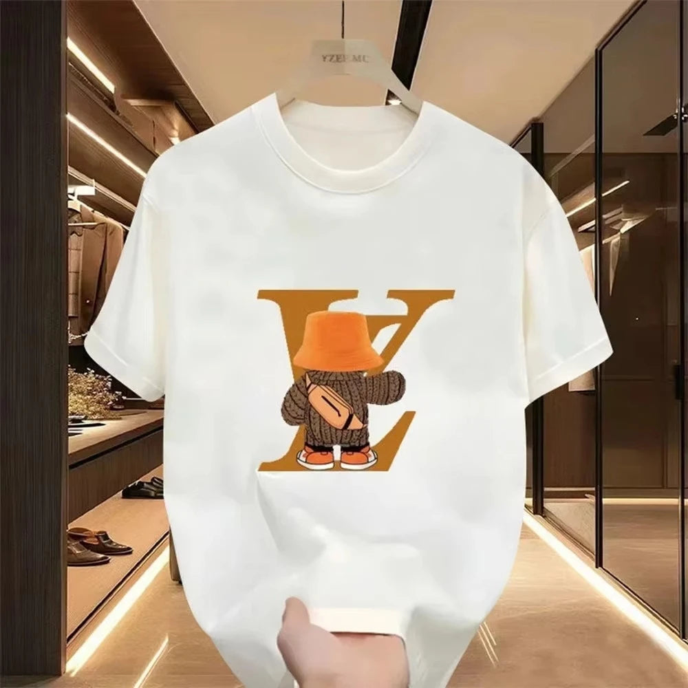 Hot Sale Men Women Casual T Shirt Designer Tees Print Short Sleeve Oversized Top Round Neck Men Women Cotton T-Shirts 71304