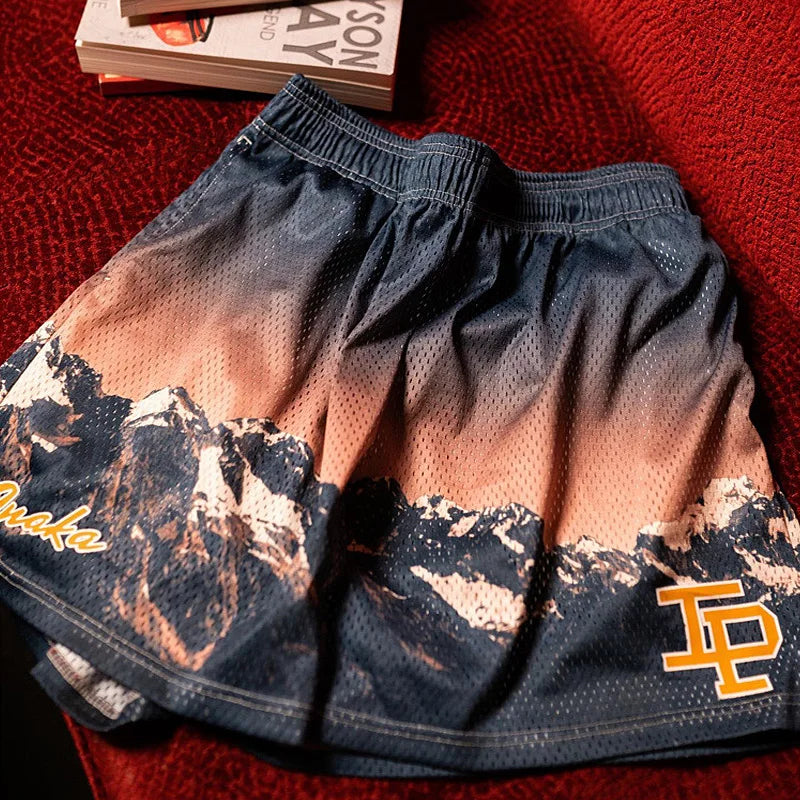 Mens Clothing IP Trend Casual Sports Shorts Gym Fitness Quick Dry Breathable Mesh Beach Basketball Jogger Short Pants Sweatpants