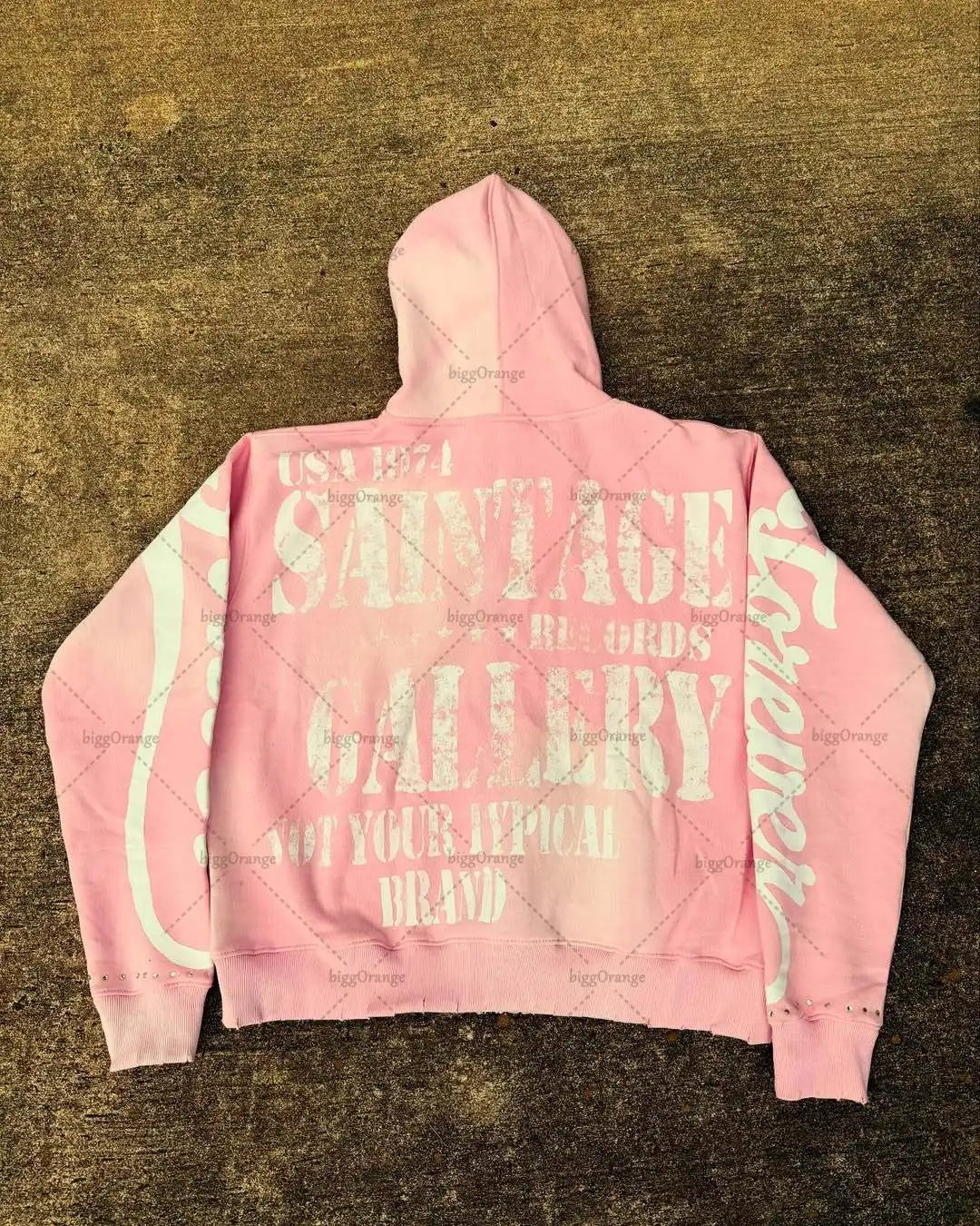 Casual Fashion Harajuku Letter Print Oversized Zipper Hoodie Men Y2K 2025 New American Hip-hop Rock Retro Loose Sweatshirt Women