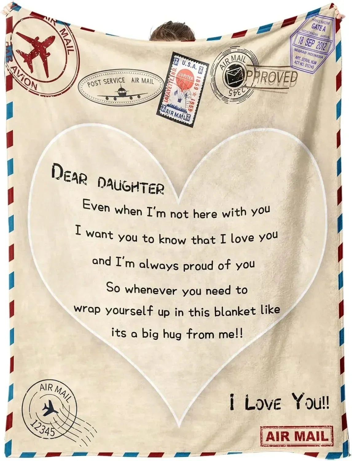 1PC Gift To Dad Thin Blanket for Father's day Anniversary Birthday Mother's Day for Mom Wife Sister Grandma Abuela Soft Throw