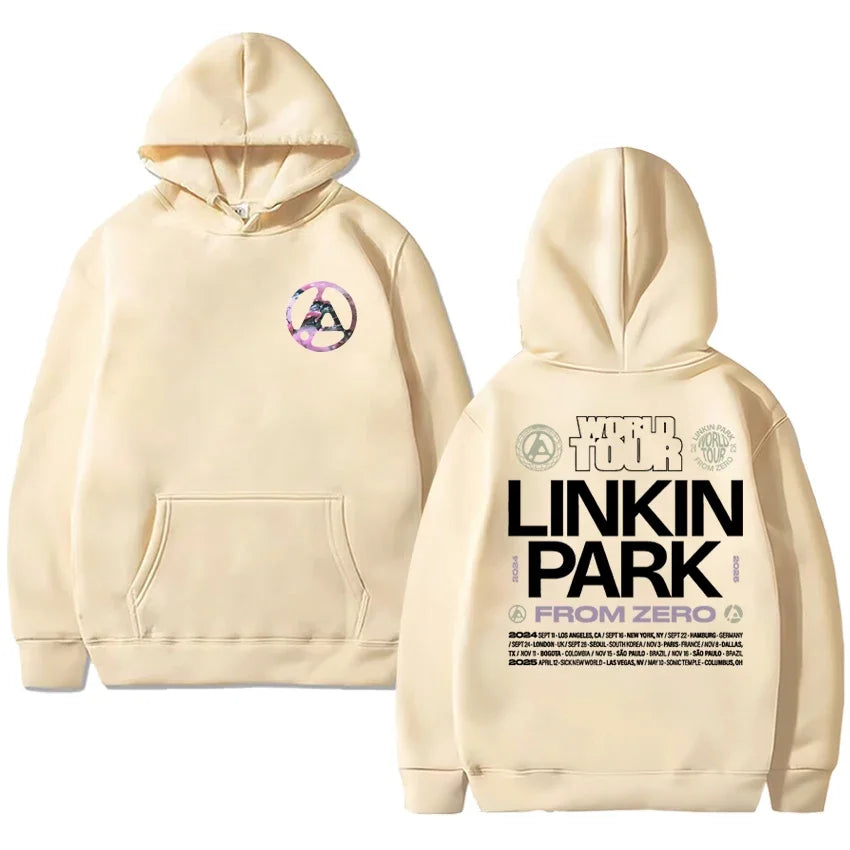 Rock band Linkin Park World Tour Men's Autumn/Winter Hoodie Harajuku Style Fashion Street Warm Long-Sleeved Pullover Clothing