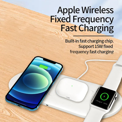 300W 3 In 1 Wireless Charger Stand Pad Super Fast Charging Dock Station for Apple Devices iPhone 16 15 14 13 iWatch 1-9 Airpods