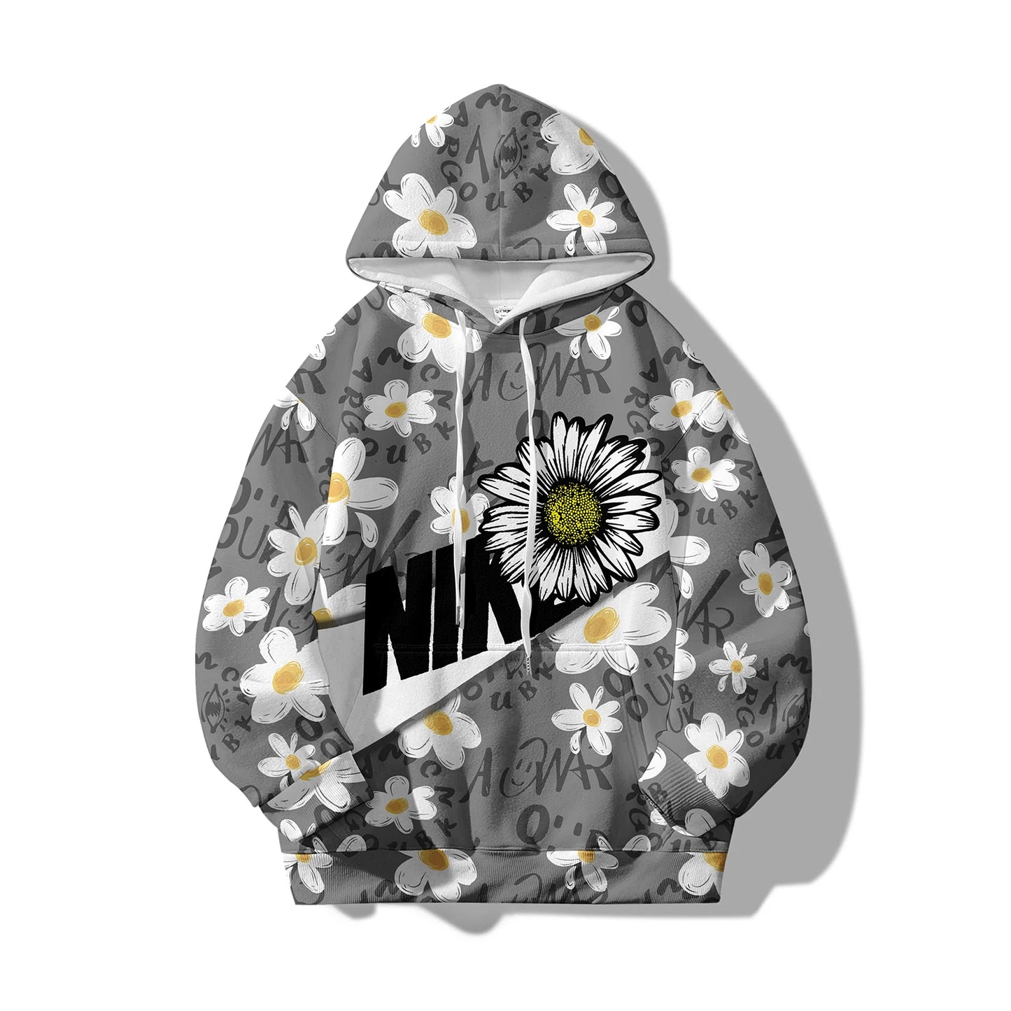Spring and Autumn Hot selling New Cartoon Letter Graffiti 3D Digital Printing Fashion Youth Hoodie Men's and Women's Casual Top