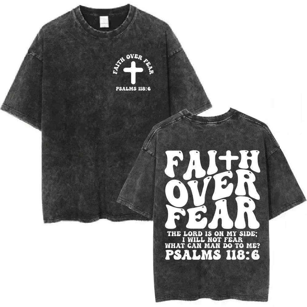 Salvation Jesus Paid It All Vintage Washed T Shirts Christian Bible Verse T-shirts Men Women Fashion Oversized Cotton Tshirts