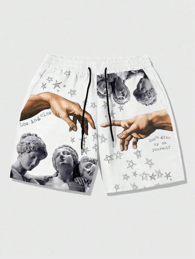 Men's casual 3D printed shorts, summer new men's beach shorts, lightweight and breathable fashionable shorts