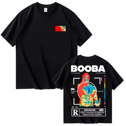 B2O T-shirts Men Fashion BOOBA Printed Short Sleeve T Shirt Women Casual Harajuku Streetwear Tee Tops