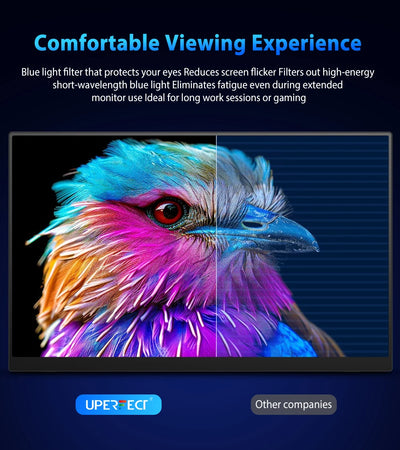 UPERFECT 16" 2K 240Hz Portable Monitor 100%DCI-P3 16:10 HDR FreeSync IPS Eye Care External Gaming Display For PC XBox PS5 Switch