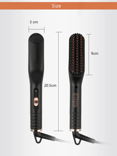 Electric Beard Heated Brush Kit Hair Straightener Straightening Men Quick Styler  Beard Comb Electric Comb For Hair