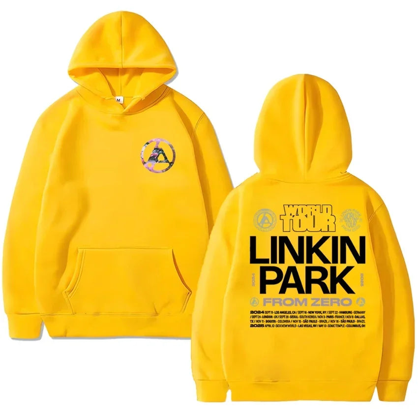 Rock band Linkin Park World Tour Men's Autumn/Winter Hoodie Harajuku Style Fashion Street Warm Long-Sleeved Pullover Clothing