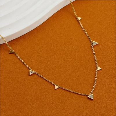 316L Stainless Steel Simple Fashion Zircon Waterdrop Pendant Necklace for Women Trendy Waterproff Chain Neck Party Jewelry Gifts