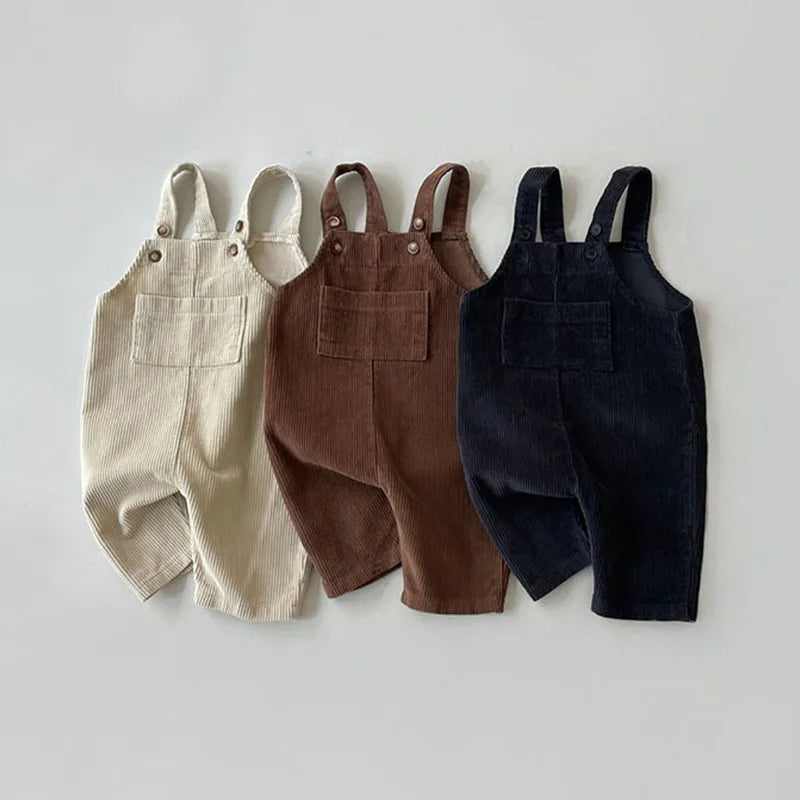Newborn Clothes Boy's Corduroy Jumpsuit 2023 Autumn Winter Jumpsuits Baby kids clothes Girl's romper Casual Bib Pants Overalls
