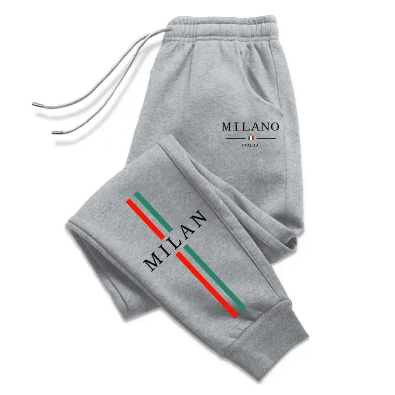 2025 Hot Sale Milan City Printed Jogger Pants Men Women Autumn Winter Casual High Quality Outdoor Running Sports Sweatpants