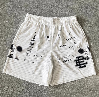 2025 New Summer EE Eric Emanuel  Basic Mesh Short Classic Floral Printed Gym Shorts Men's Gym Basketball Sports Beach Shorts
