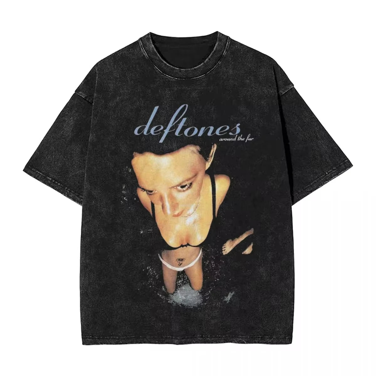 Hip Hop Deftones Men Women Plus Size Summer Washed T Shirt  Vintage Print Cotton Tshirt Fashion Design Tee Streetwear Unisex Top