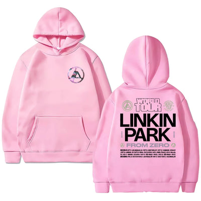 Rock band Linkin Park World Tour Men's Autumn/Winter Hoodie Harajuku Style Fashion Street Warm Long-Sleeved Pullover Clothing