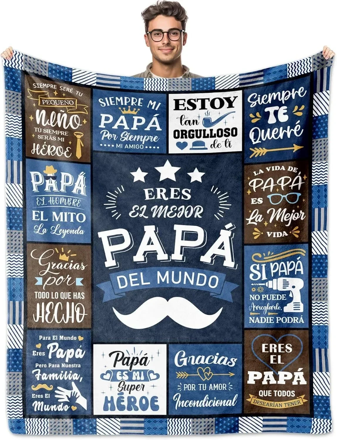 1PC Gift To Dad Thin Blanket for Father's day Anniversary Birthday Mother's Day for Mom Wife Sister Grandma Abuela Soft Throw