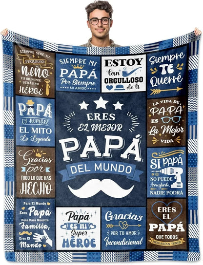1PC Gift To Dad Thin Blanket for Father's day Anniversary Birthday Mother's Day for Mom Wife Sister Grandma Abuela Soft Throw
